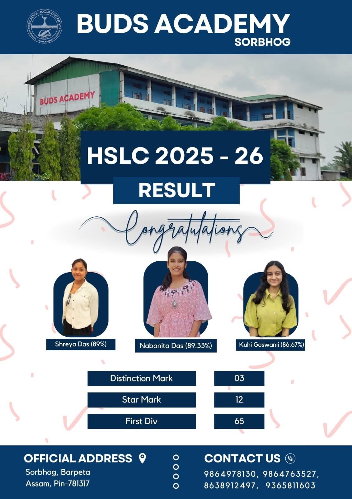 HSLC 2025-26 — Meet our Toppers